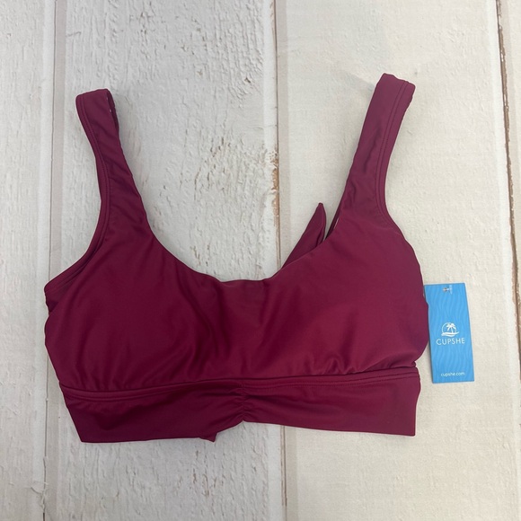 NWT Bikini Top Design with Ruched and Square Neck Tank SIZE M - Picture 7 of 17